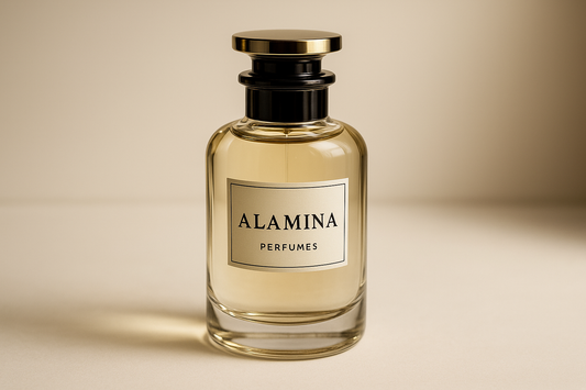 louis vuitton Imagination perfume bottle with Alamina Perfumes label